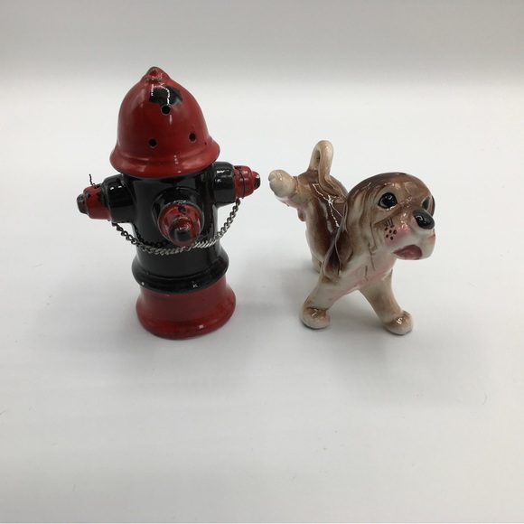 Kitchen Vintage Dog And Fire Hydrant Salt And Pepper Shakers Poshmark